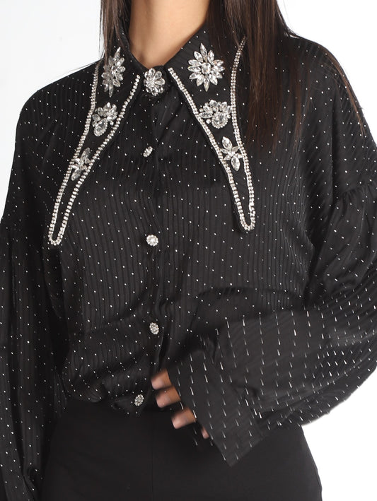 Camicia Colletto Strass