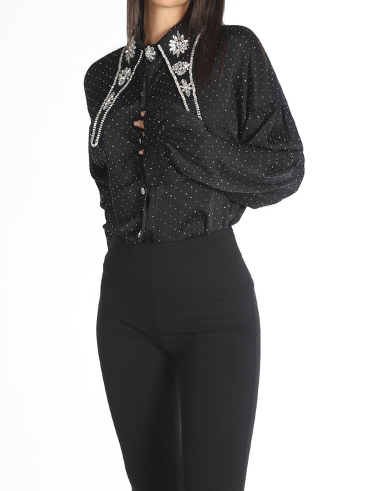 Camicia Colletto Strass